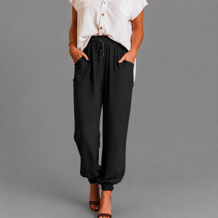 Fiona | Drawstring Jogger Pants with Ankle Cuffs