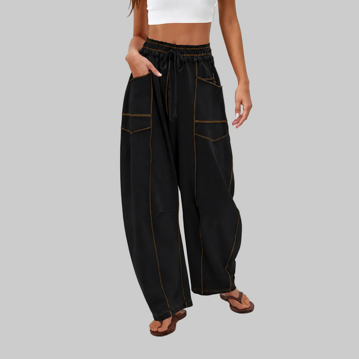 Lena | High Waist Wide Leg Cargo Pants