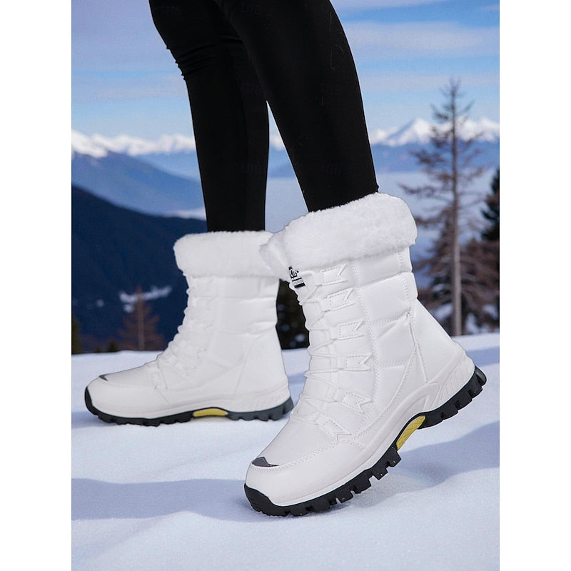 Deborah | Plush Lining Lace-Up Closure Snow Boots