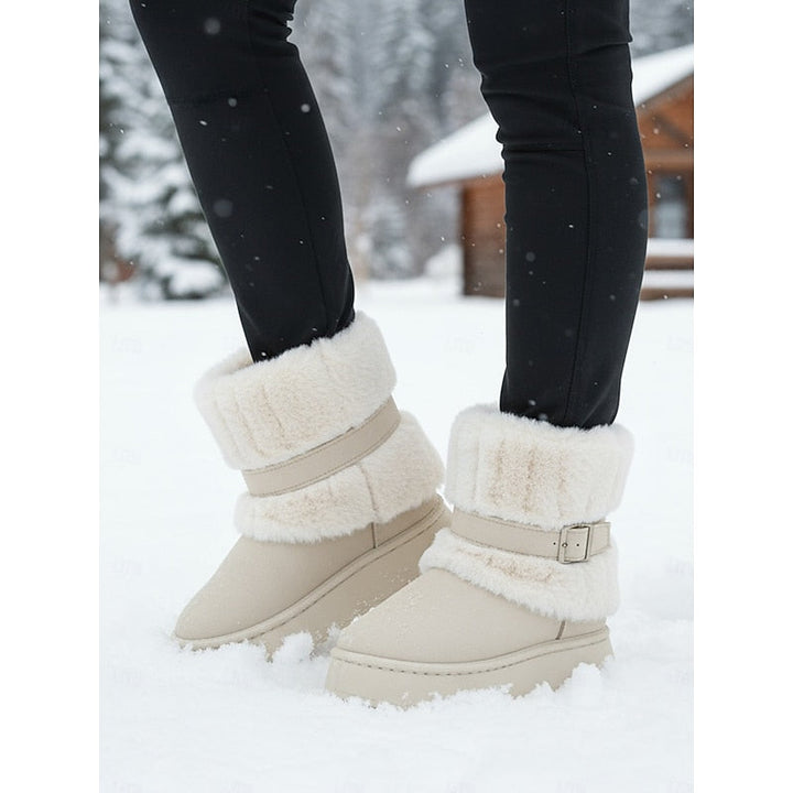 Rebecca | Faux Fur Lined Grip Sole Winter Snow Boots