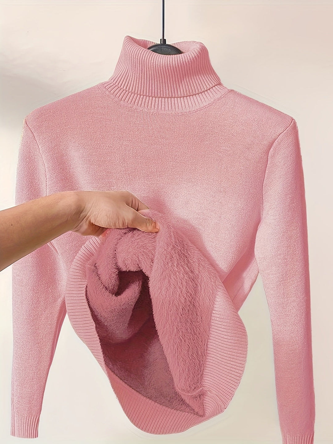 Serene | Warm Fleece-Lined Slim Turtleneck Sweater