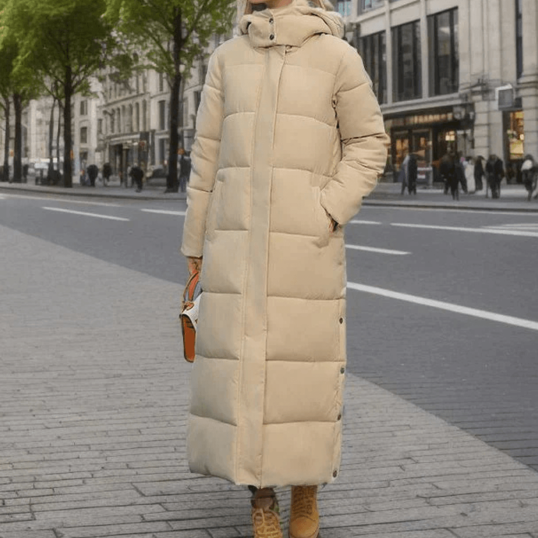 Calista | Winter Elegant Waterproof Long Hooded Puffer Jacket