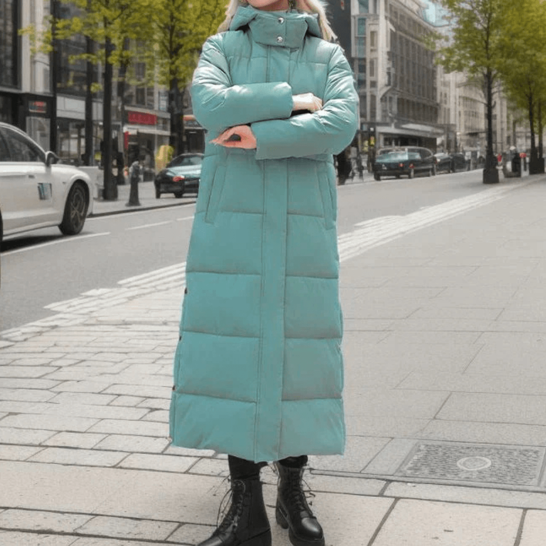 Calista | Winter Elegant Waterproof Long Hooded Puffer Jacket