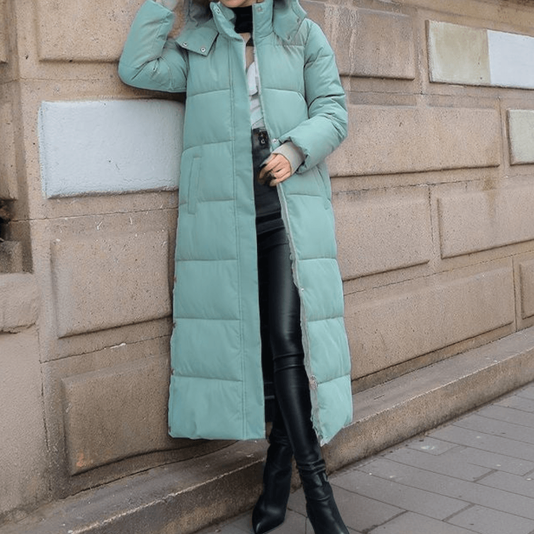 Calista | Winter Elegant Waterproof Long Hooded Puffer Jacket