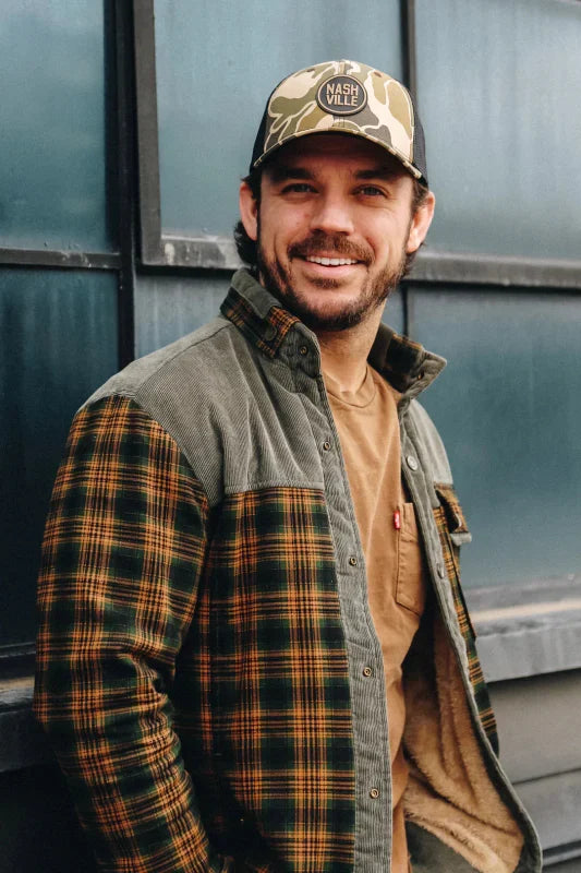 Xavier | Snap Button Closure Plaid Pattern Exterior Stand Collar Design Jacket
