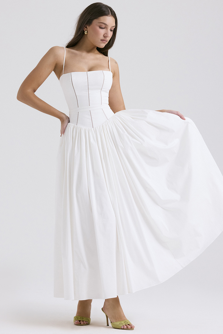 Gabriella | Wedding Guest Corset Midi Dress
