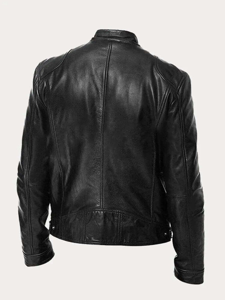 Aiden | Genuine Leather Functional Zip Jacket