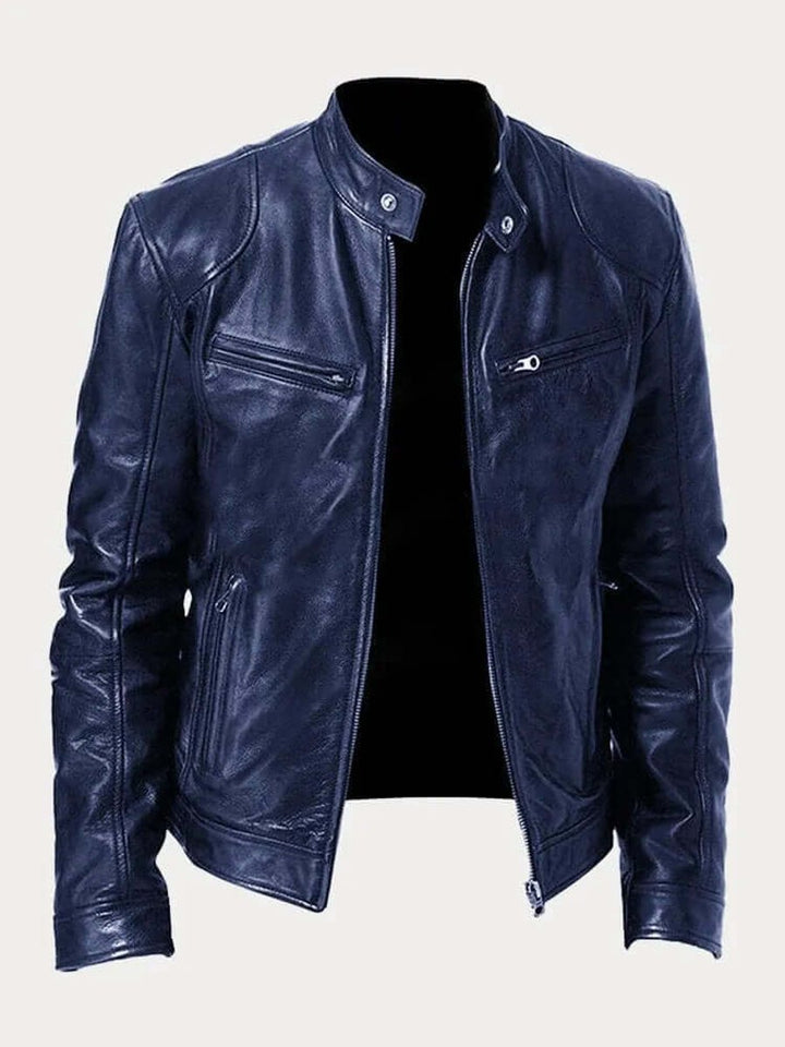 Aiden | Genuine Leather Functional Zip Jacket