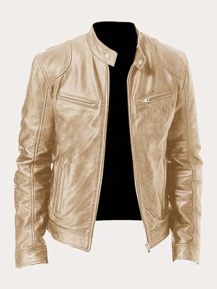 Aiden | Genuine Leather Functional Zip Jacket