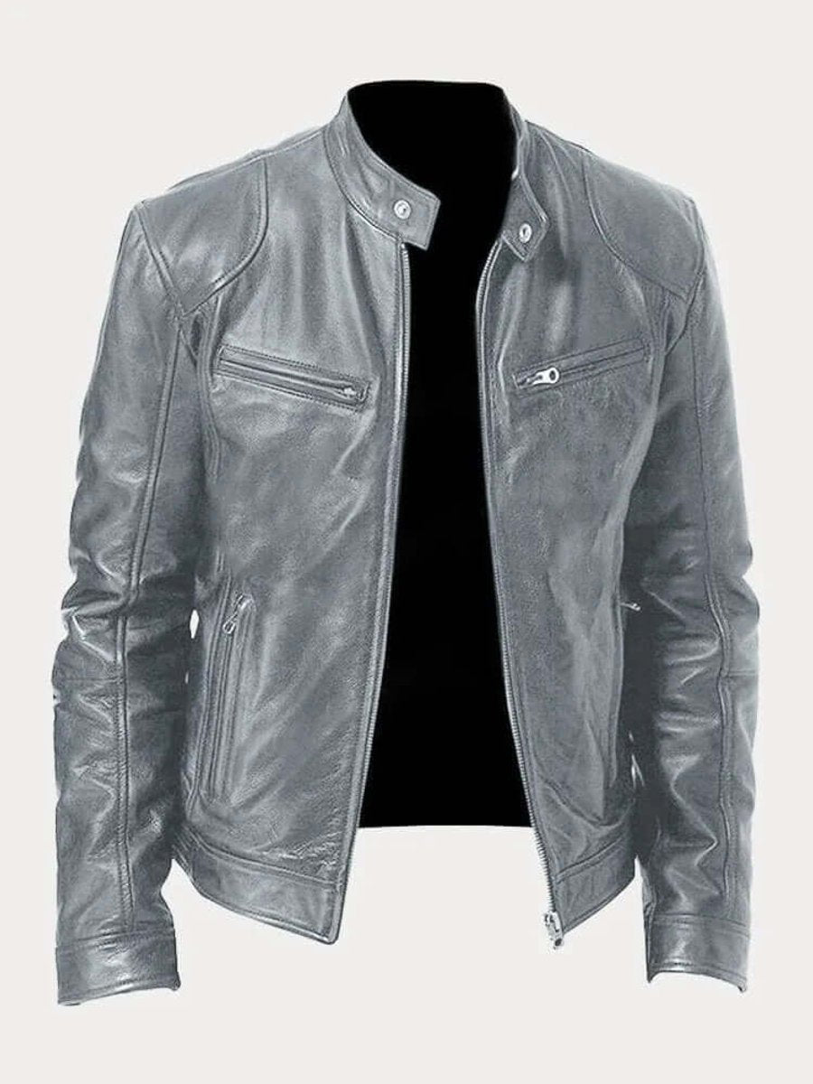 Aiden | Genuine Leather Functional Zip Jacket