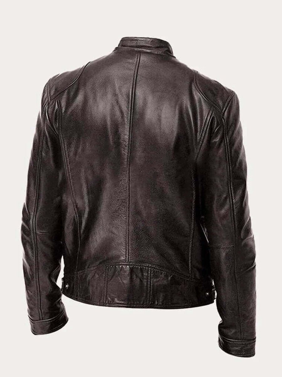 Aiden | Genuine Leather Functional Zip Jacket