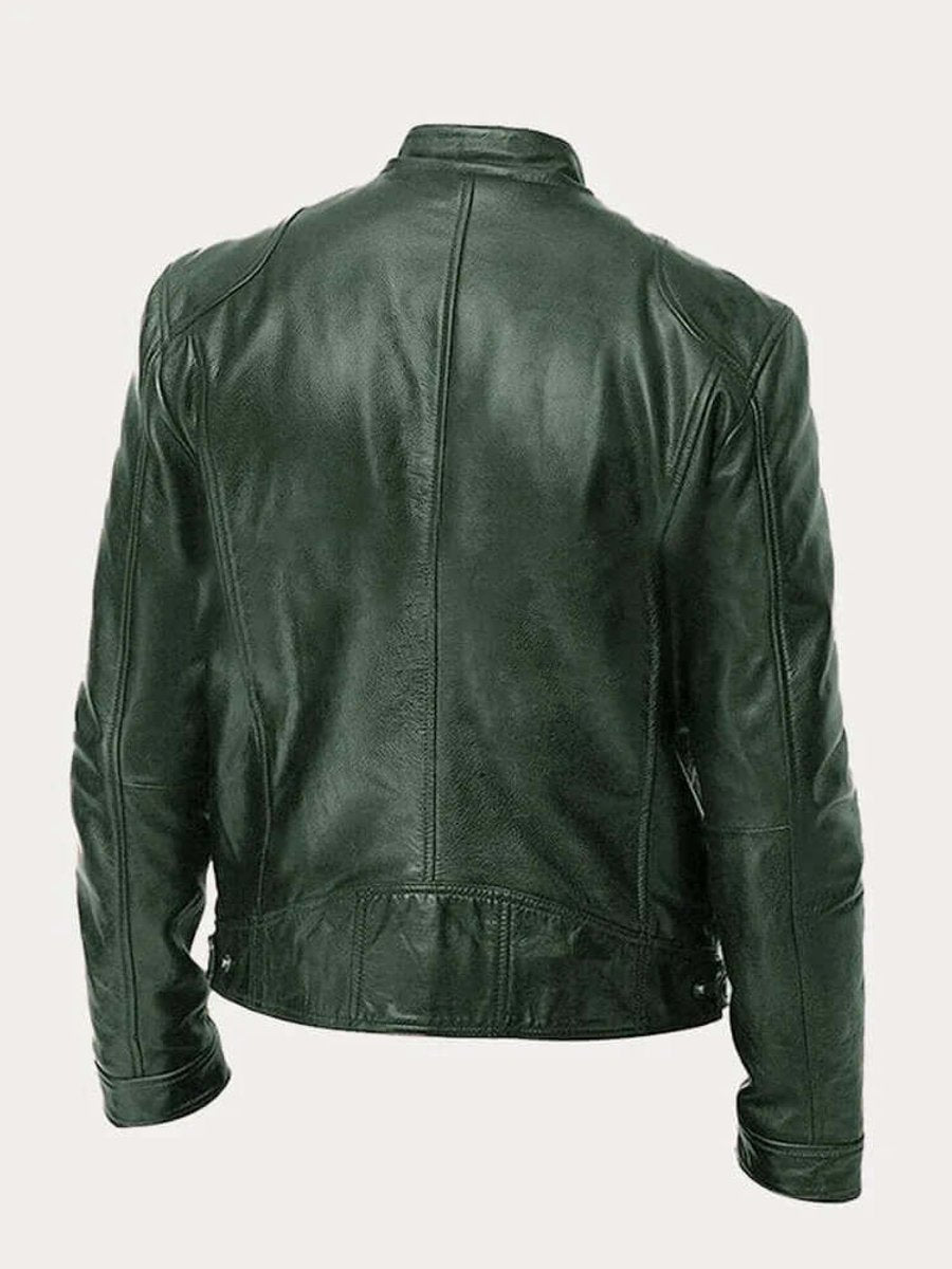 Aiden | Genuine Leather Functional Zip Jacket