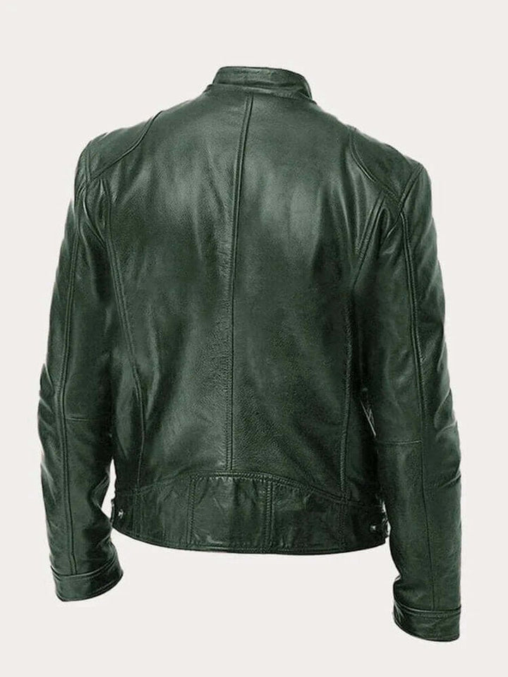 Aiden | Genuine Leather Functional Zip Jacket