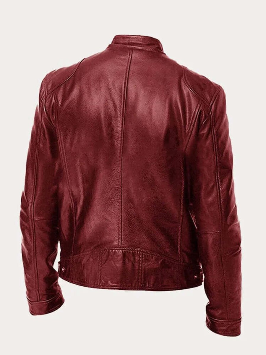 Aiden | Genuine Leather Functional Zip Jacket