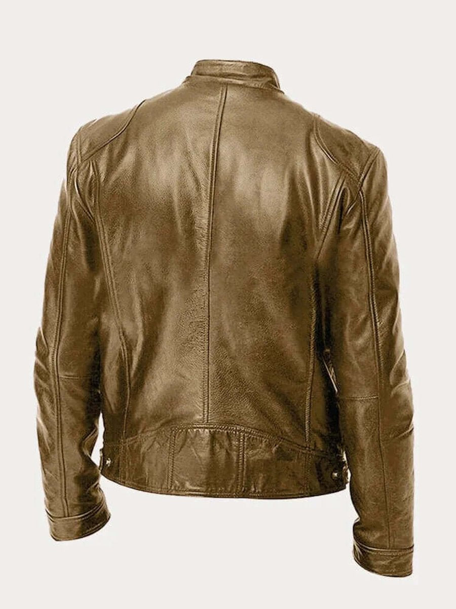Aiden | Genuine Leather Functional Zip Jacket