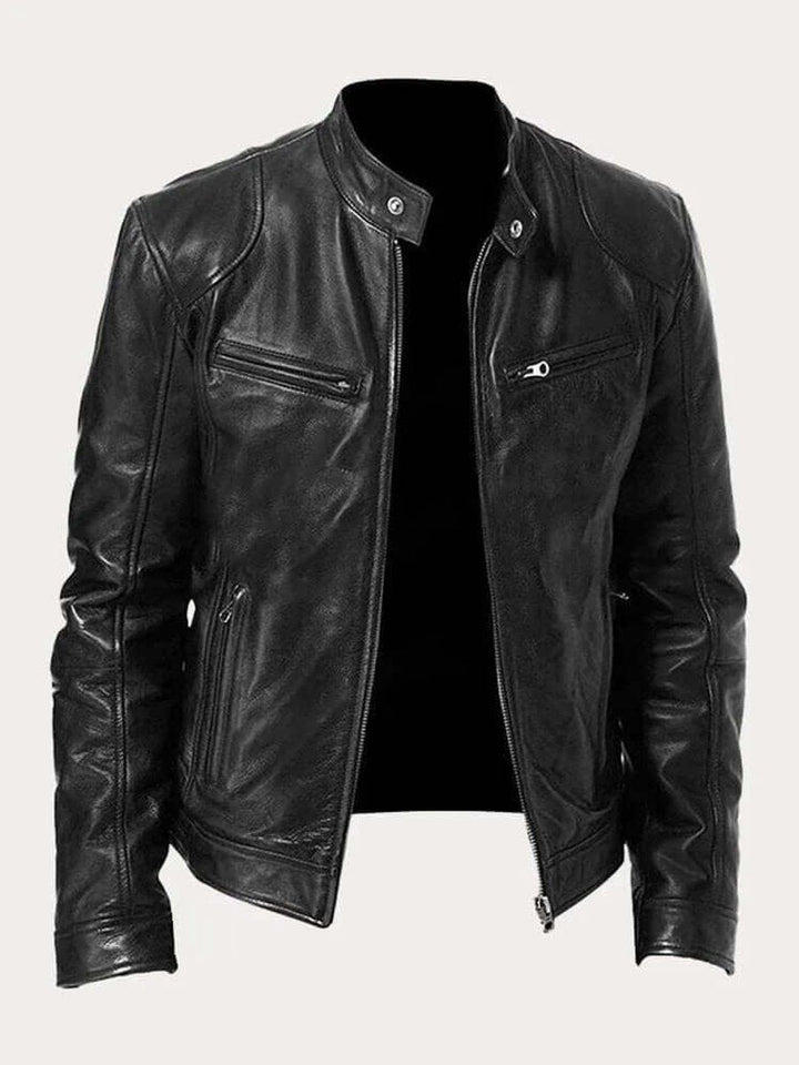 Aiden | Genuine Leather Functional Zip Jacket
