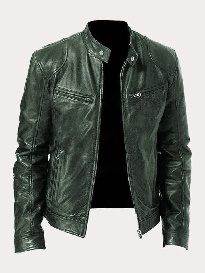 Aiden | Genuine Leather Functional Zip Jacket