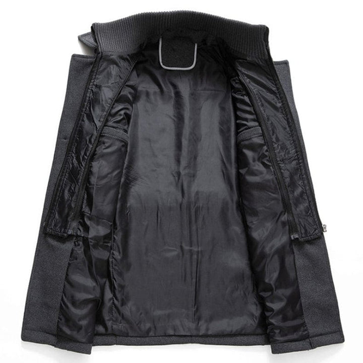 Caleb | Wool Two-in-One Design Functional Pockets Overcoat