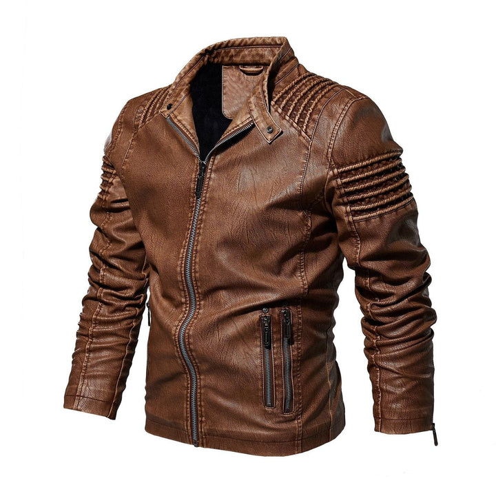 Alexander | Faux Leather Structured Design Jacket