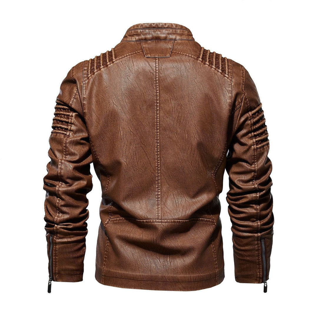 Alexander | Faux Leather Structured Design Jacket