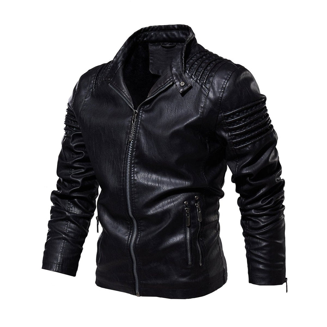 Alexander | Faux Leather Structured Design Jacket