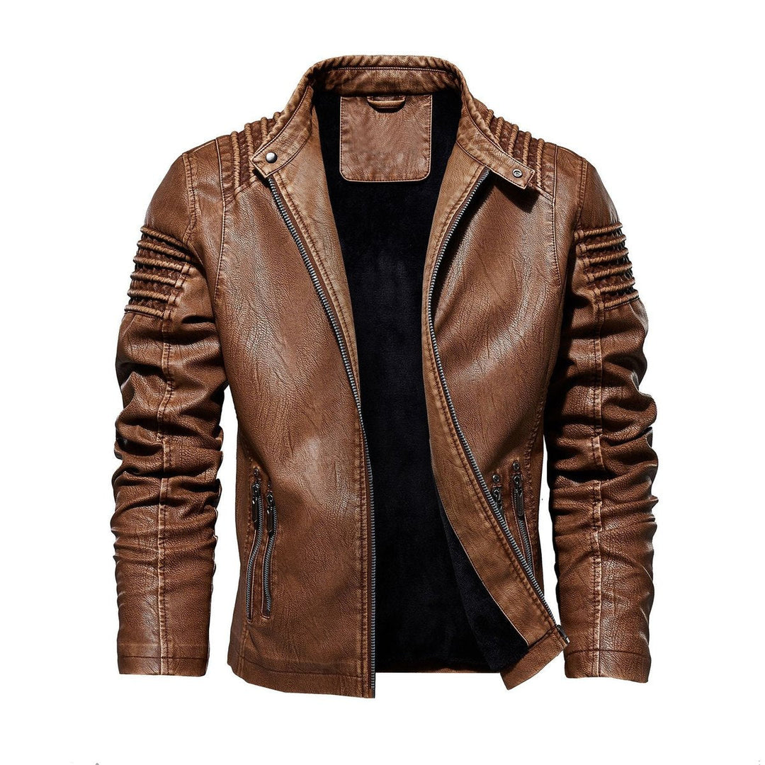 Alexander | Faux Leather Structured Design Jacket