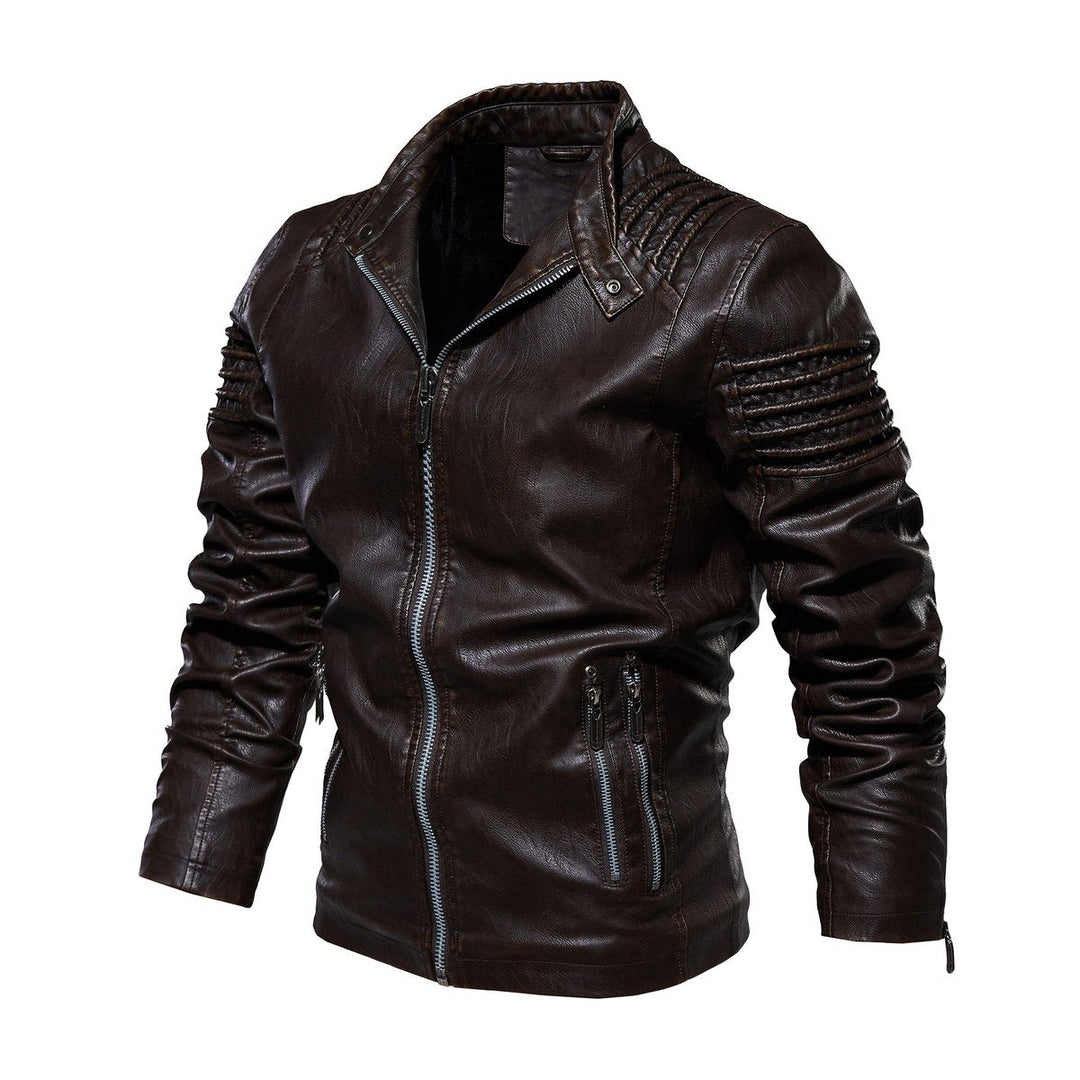 Alexander | Faux Leather Structured Design Jacket