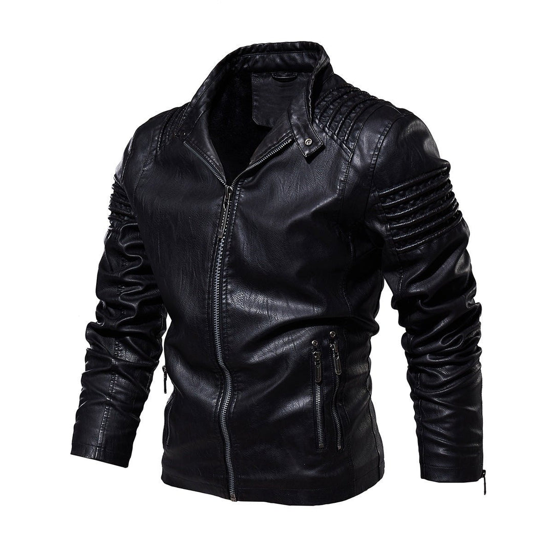 Alexander | Faux Leather Structured Design Jacket