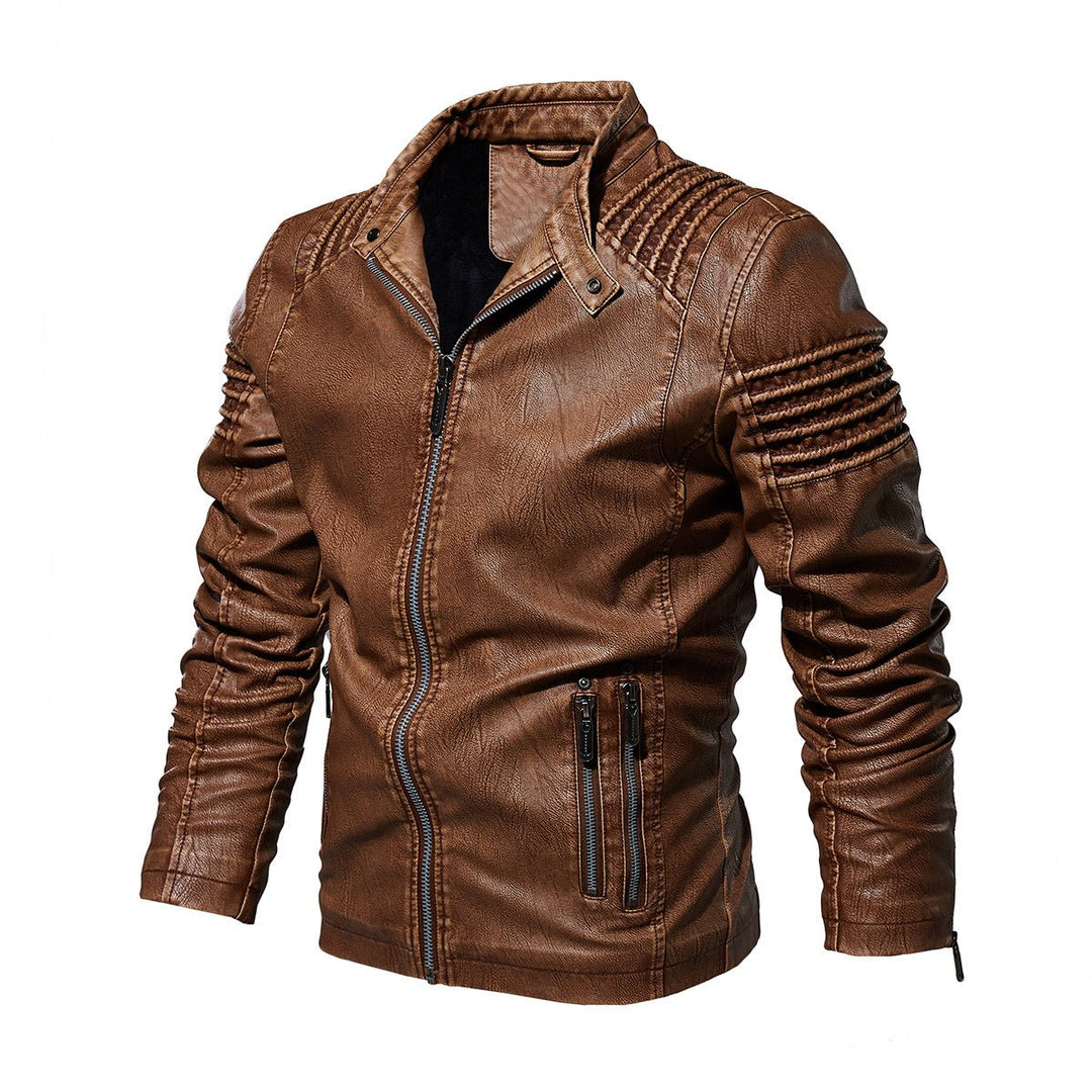Alexander | Faux Leather Structured Design Jacket