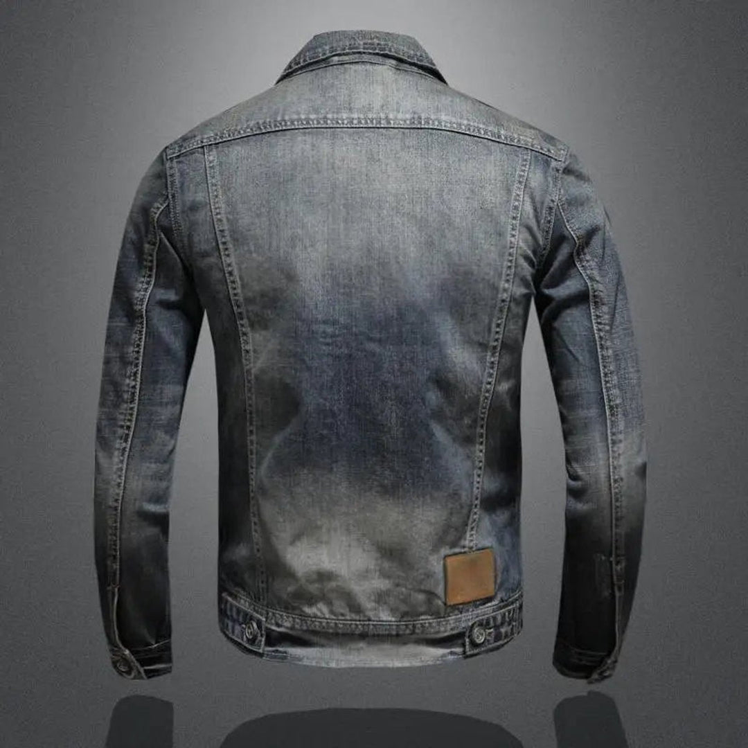 Lucas | Denim Vintage-Washed Look Dual Closure Coat