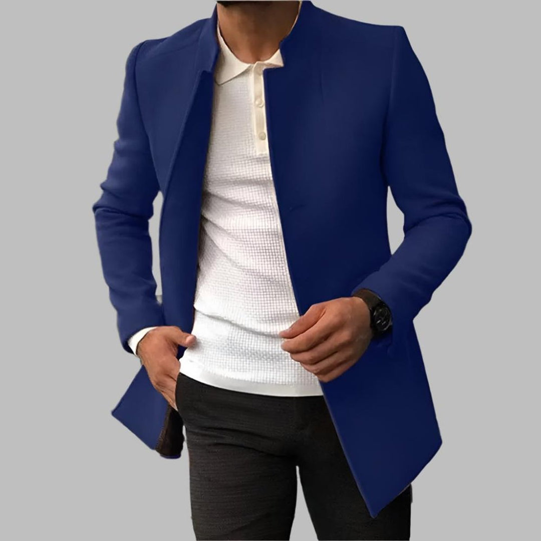 Alexander | Wool Tailored Slim Versatile Collarless Coat