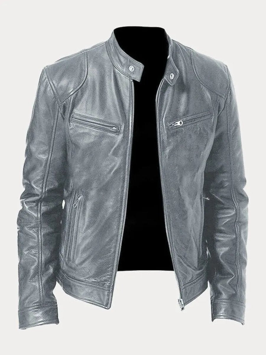 Henry | Faux Leather Quilted Moto-Inspired Design Jacket