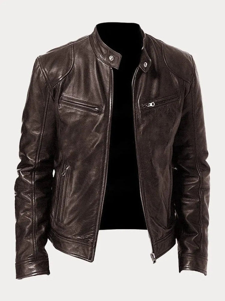Henry | Faux Leather Quilted Moto-Inspired Design Jacket
