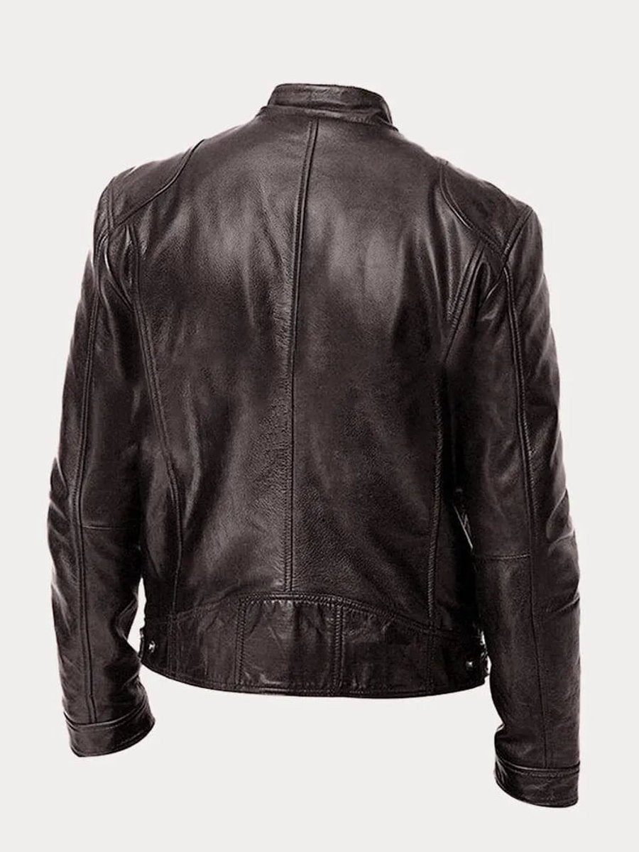 Henry | Faux Leather Quilted Moto-Inspired Design Jacket