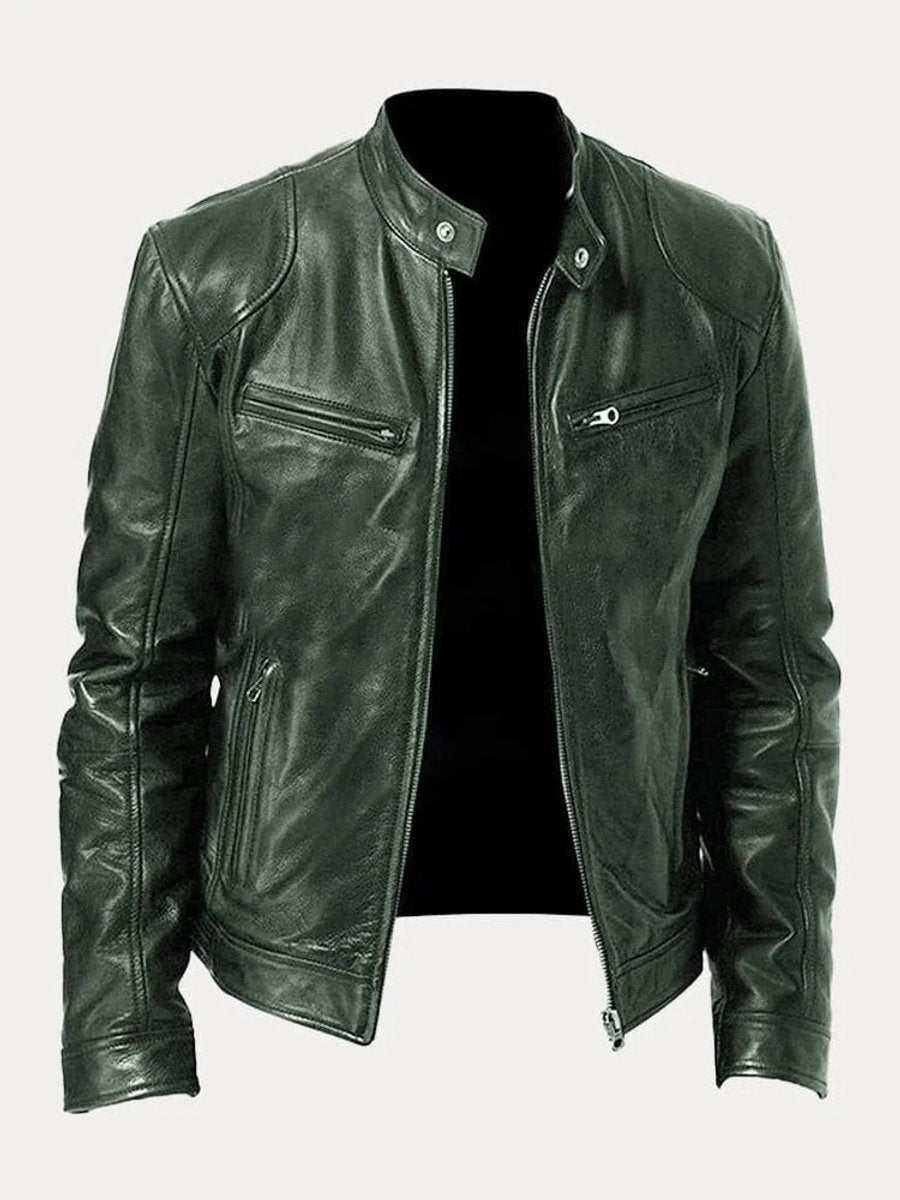 Henry | Faux Leather Quilted Moto-Inspired Design Jacket