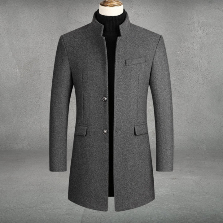 Daniel | Wool Refined Standing Versatile Tailored Overcoat
