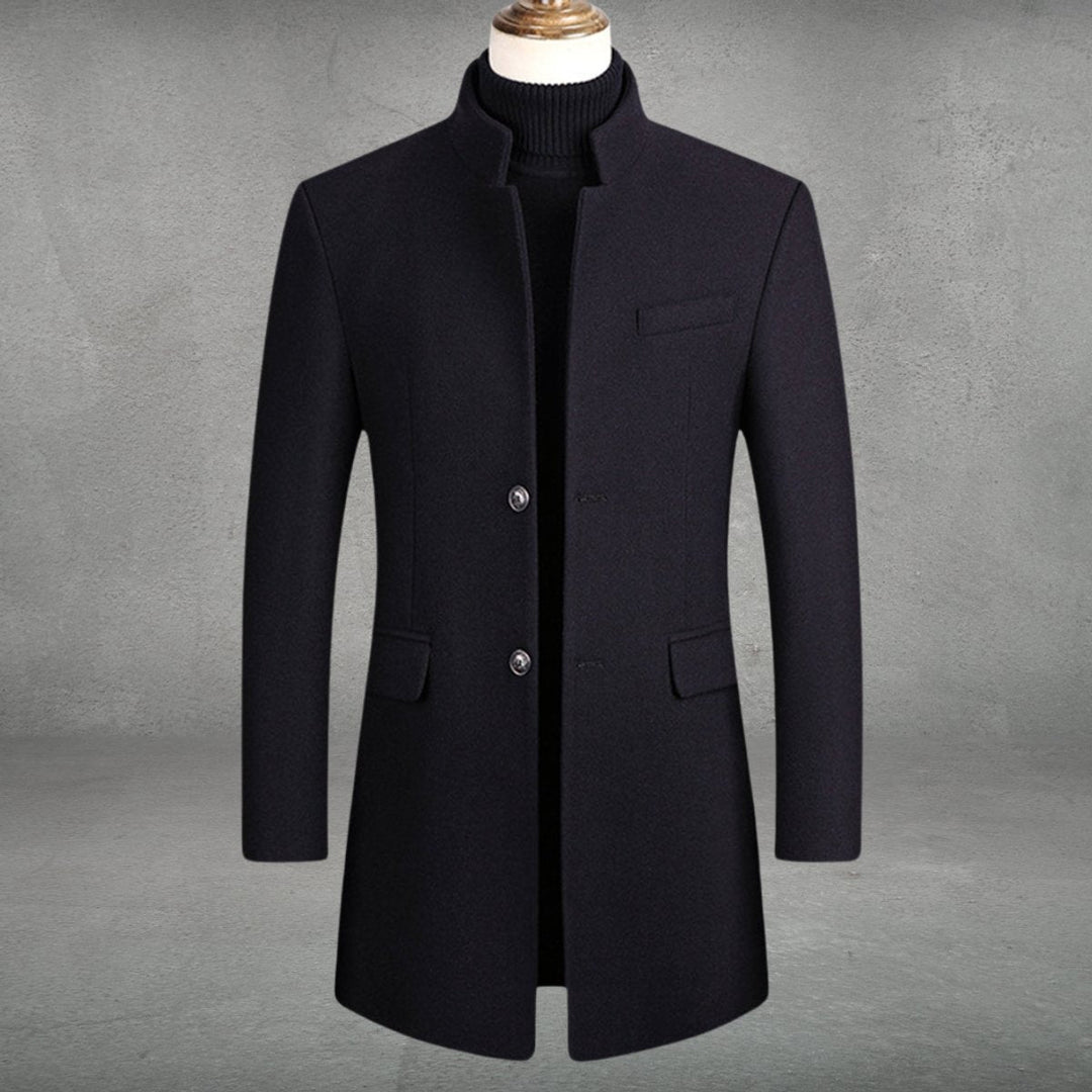 Daniel | Wool Refined Standing Versatile Tailored Overcoat