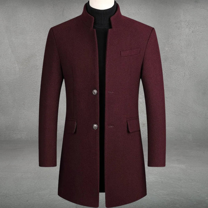 Daniel | Wool Refined Standing Versatile Tailored Overcoat