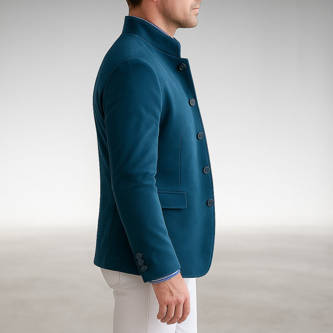 Owen | Mandarin Stand Functional Pocket Blazer
