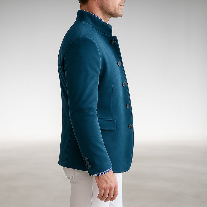 Owen | Mandarin Stand Functional Pocket Blazer