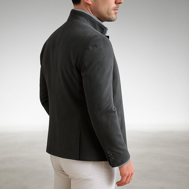 Owen | Mandarin Stand Functional Pocket Blazer