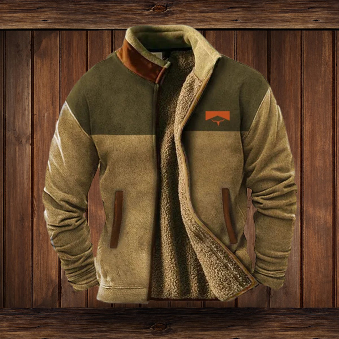 Alexander | Sherpa-Lined Southwestern Sleeve Full-Zip Versatility Bomber Jacket