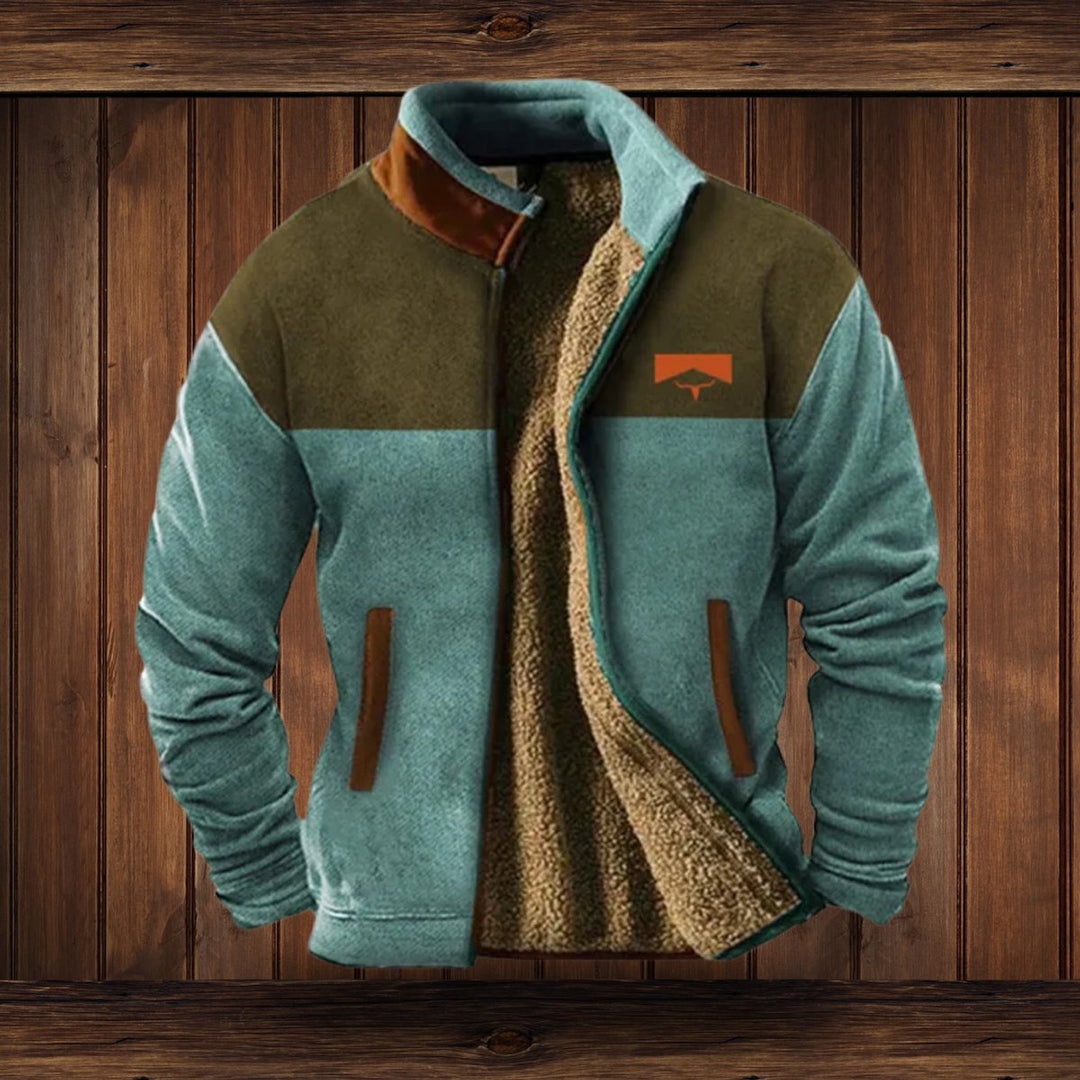 Alexander | Sherpa-Lined Southwestern Sleeve Full-Zip Versatility Bomber Jacket