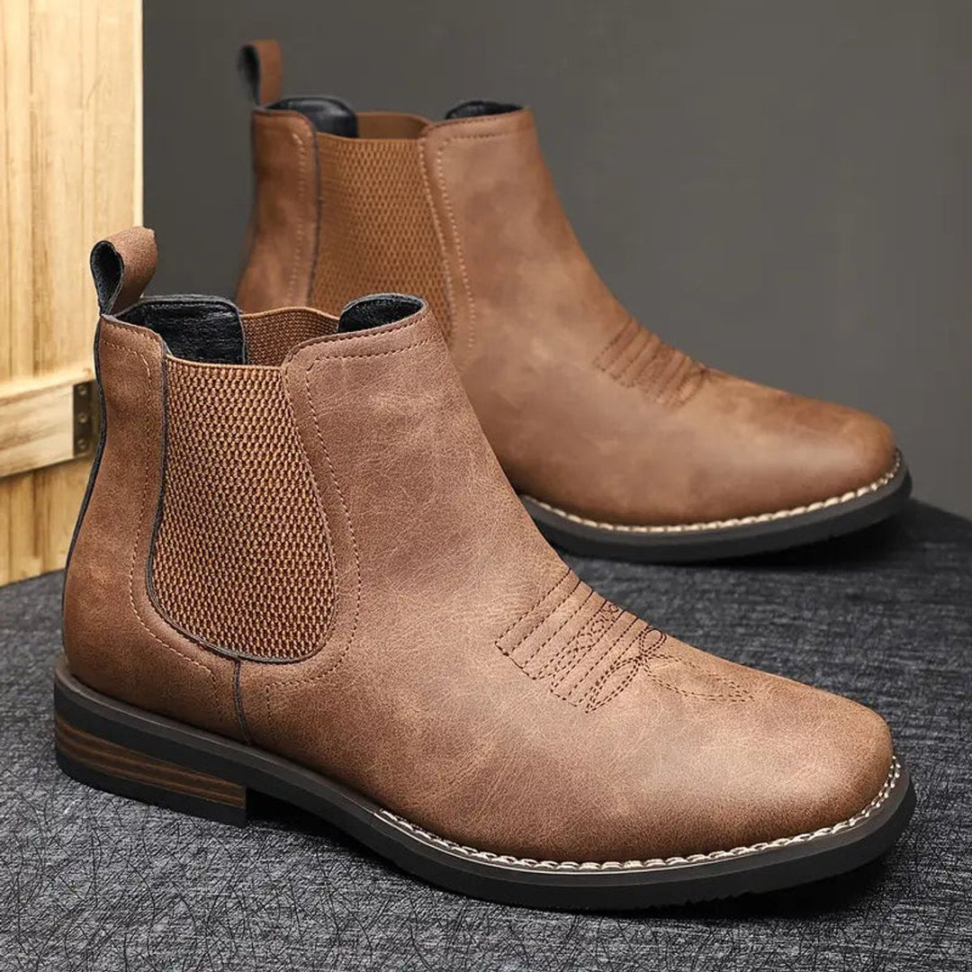 Miles | Classic Waterproof Western Chelsea Ankle Boots