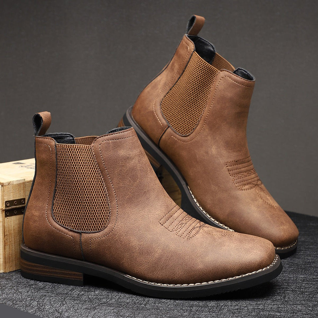 Miles | Classic Waterproof Western Chelsea Ankle Boots