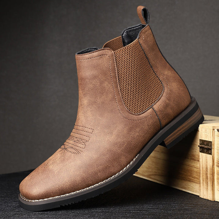 Miles | Classic Waterproof Western Chelsea Ankle Boots