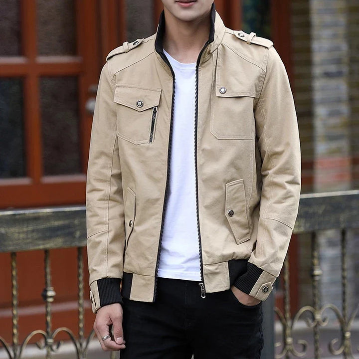 Alexander | Classic Structured Functional Pocket Bomber Jacket