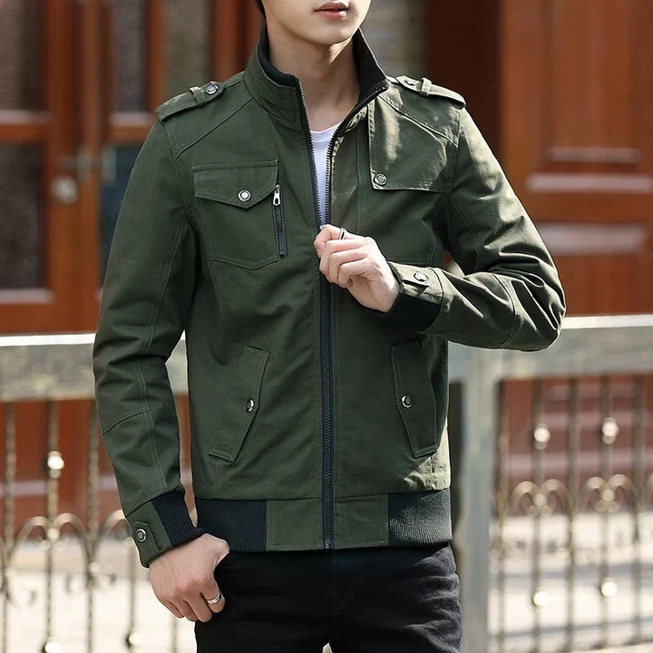 Alexander | Classic Structured Functional Pocket Bomber Jacket