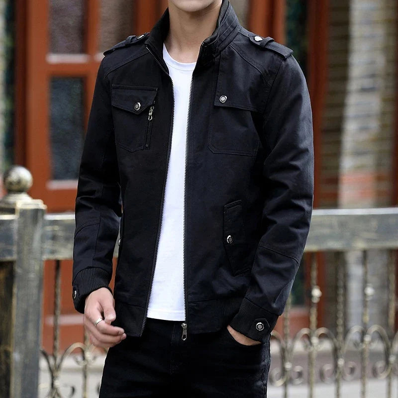 Alexander | Classic Structured Functional Pocket Bomber Jacket