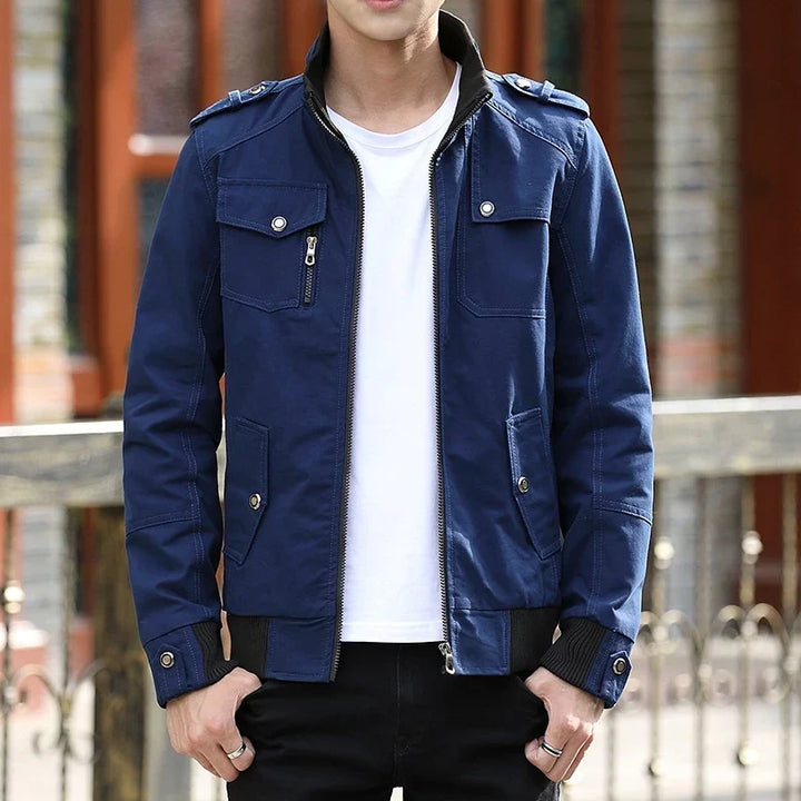 Alexander | Classic Structured Functional Pocket Bomber Jacket